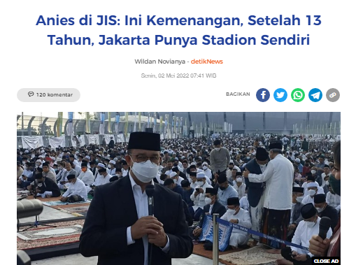 [Cek Fakta] Anies Ungkap JIS bukan Karyanya, tapi Jokowi-Ahok? Simak Faktanya