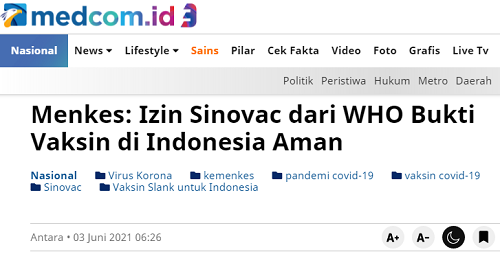 [Cek Fakta] Vaksin Merupakan Racun yang Disuntikkan ke Masyarakat? Ini Faktanya
