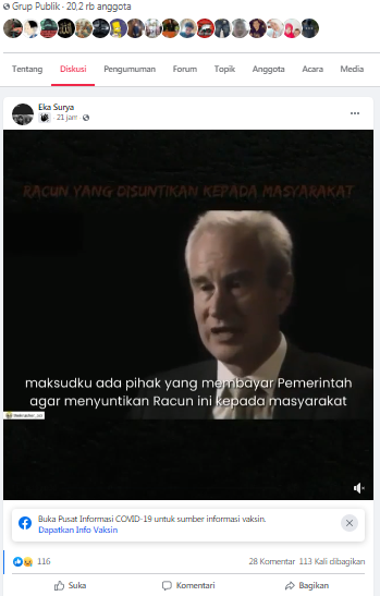 [Cek Fakta] Vaksin Merupakan Racun yang Disuntikkan ke Masyarakat? Ini Faktanya