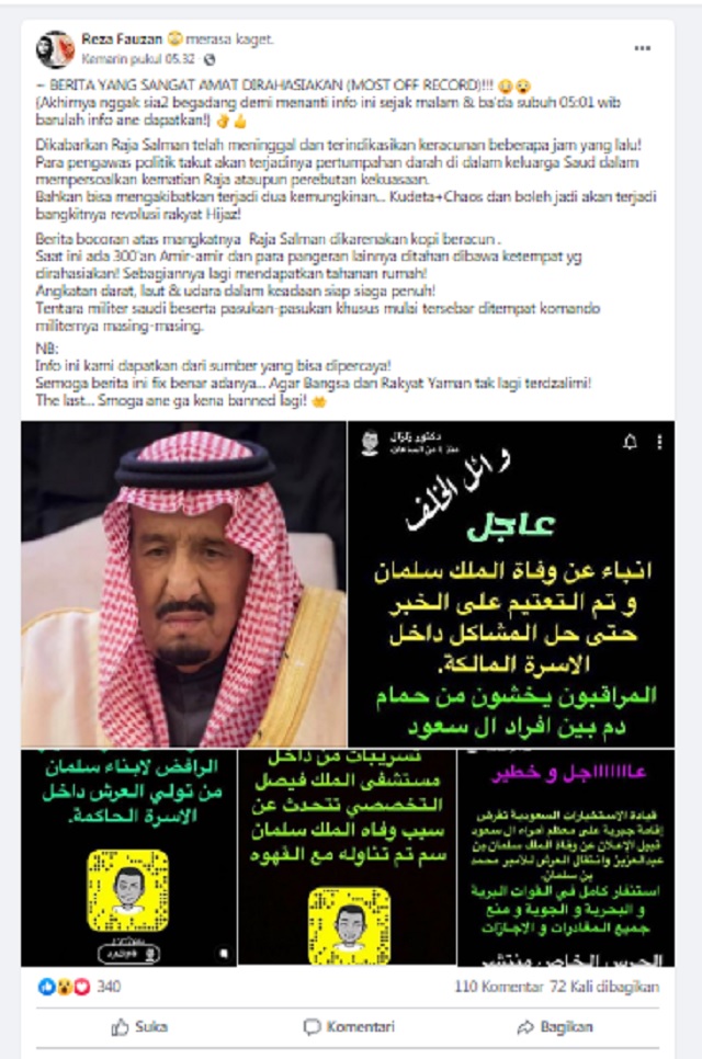 Beredar Kabar Raja Salman Meninggal Karena Keracunan Kopi Ini Faktanya Medcom Id