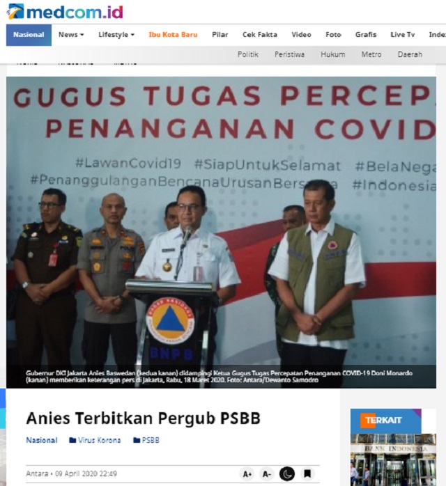 [Cek Fakta] Anies akan Bagi Rata Virus Korona untuk Setiap Rumah? Ini Faktanya