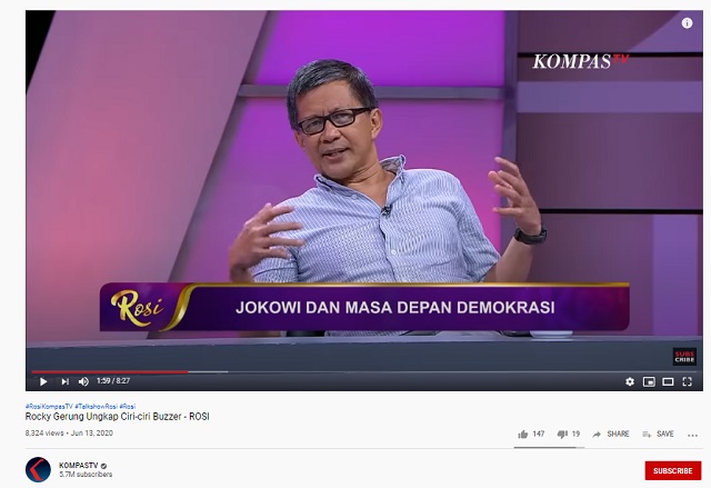 [Cek Fakta] Rocky Gerung Dilarang Tampil di TV? Ini Faktanya