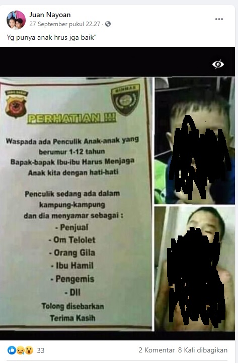 Cek Fakta Selebaran Waspada Penculikan Anak Oleh Polda Jabar Ini Faktan Selebaran ini juga diperoleh onoda dan sekali lagi dia memutuskan bahwa isi selebaran itu adalah awalnya, onoda menganggap ini adalah tipuan lain dan menunggu taniguchi memberikan pesan. cek fakta selebaran waspada penculikan