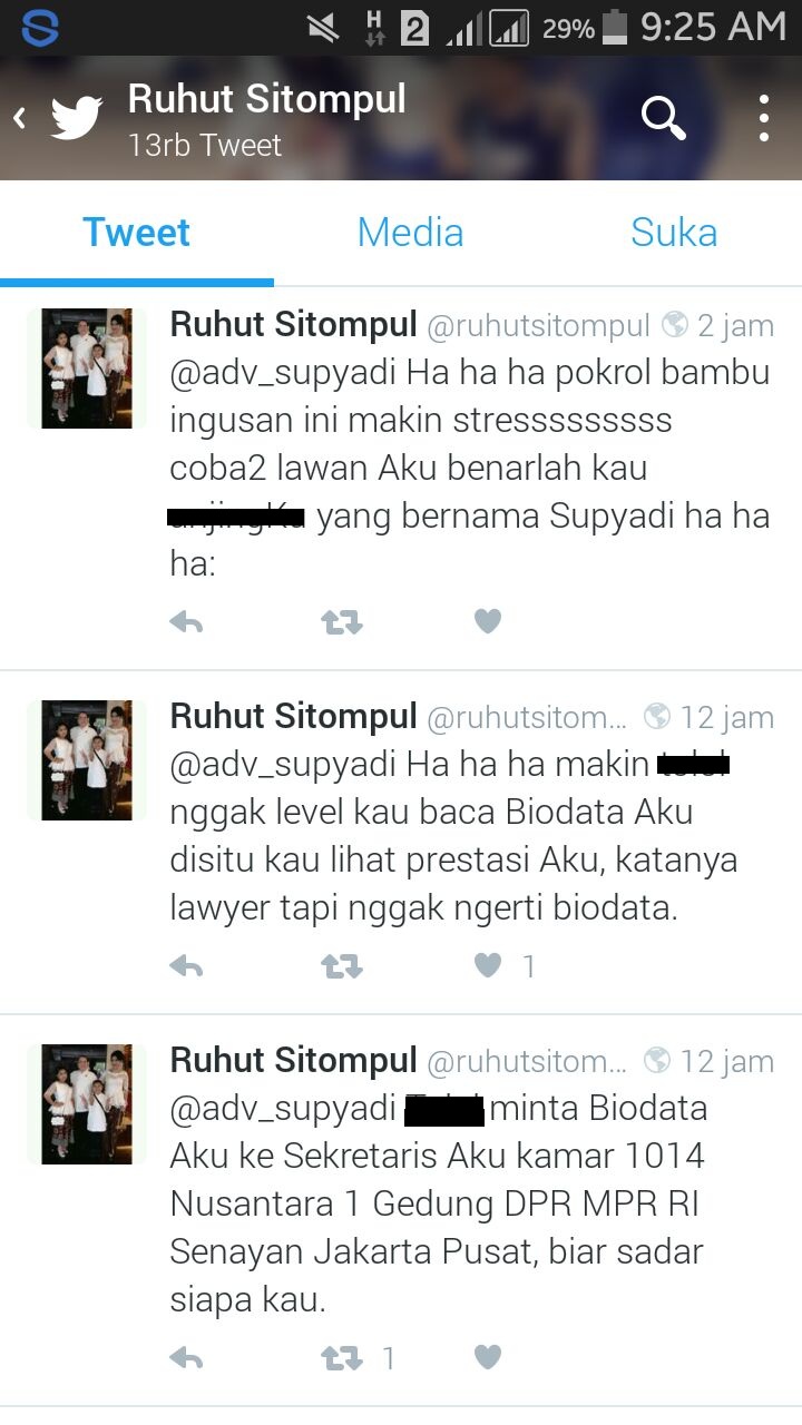 Berkata Kasar Lewat Twitter, Ruhut Dilaporkan ke Bareskrim