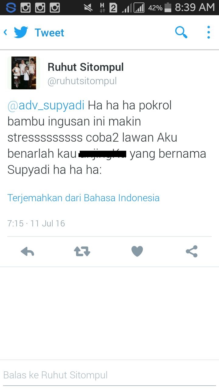 Berkata Kasar Lewat Twitter, Ruhut Dilaporkan ke Bareskrim
