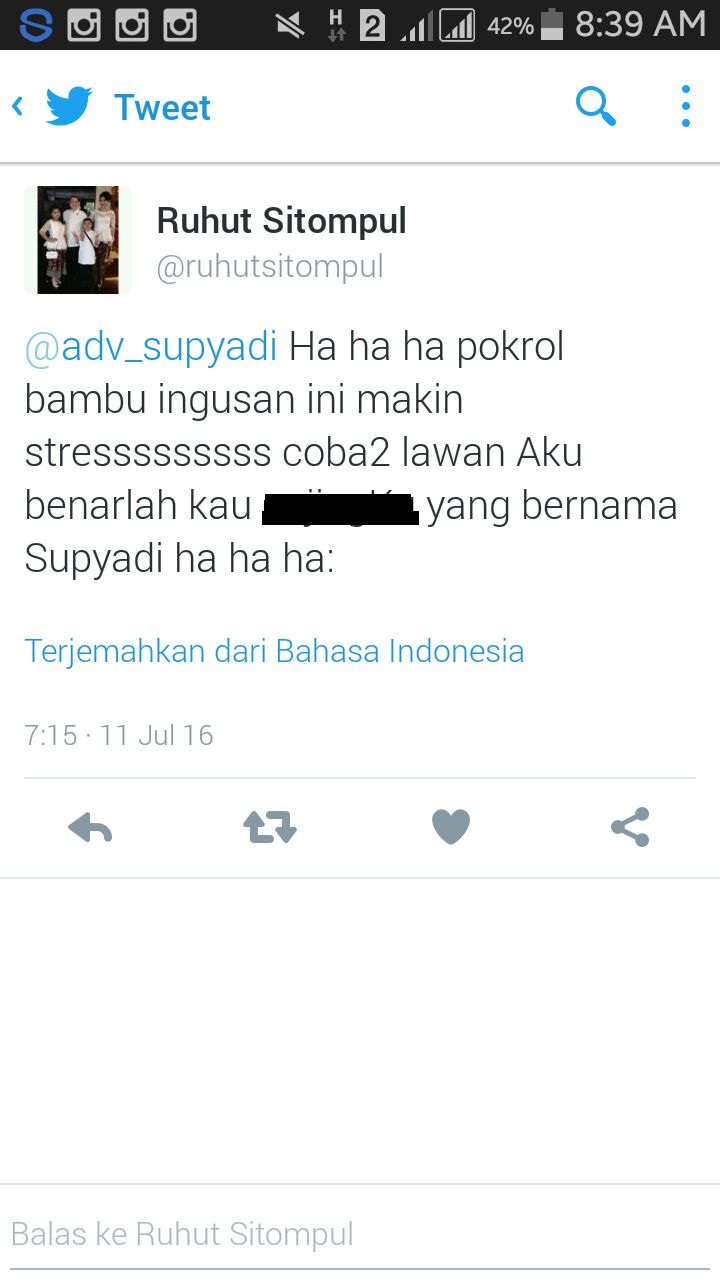 Berkata Kasar Lewat Twitter, Ruhut Dilaporkan ke Bareskrim