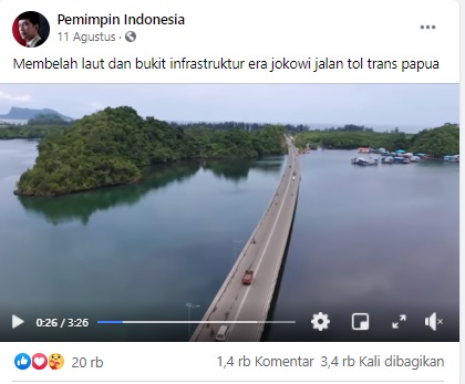 [Cek Fakta[ Video Penampakan Jalan Tol Trans Papua? Ini Faktanya