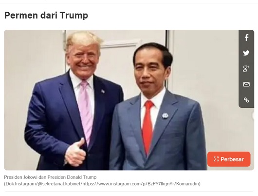 [Cek Fakta] Trump Sebut Jokowi Presiden Terbaik di Dunia? Ini Faktanya