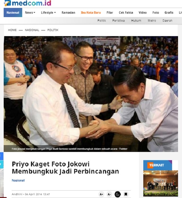 [Cek Fakta] Foto Presiden Jokowi Jabat Tangan Pihak Tiongkok sambil Membungkukkan Badan? Ini Faktanya