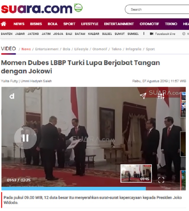 [Cek Fakta] Video Jokowi Ingin Berjabat Tangan tapi Diabaikan Seorang Pejabat? Ini Faktanya