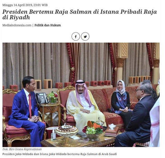 [Cek Fakta] Jokowi Bertemu dengan Raja Kadrun ? Ini Faktanya