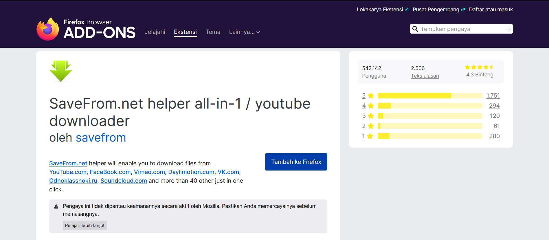 cara download dengan add on