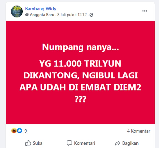 [Cek Fakta] Buat yang Masih Penasaran soal Isu Rp11 Ribu Triliun? Simak Faktanya