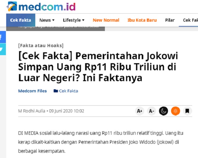 [Cek Fakta] Buat yang Masih Penasaran soal Isu Rp11 Ribu Triliun? Simak Faktanya