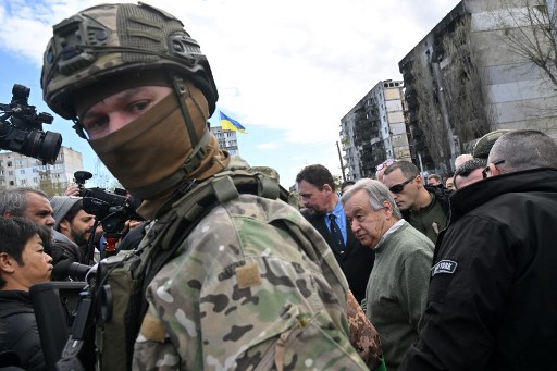 Datang ke Ukraina, Sekjen PBB Bertemu Presiden Zelensky dan Telusuri Kiev