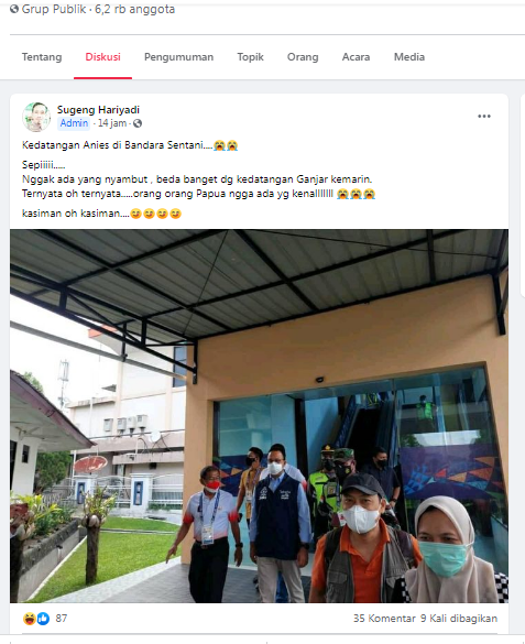 [Cek Fakta] Mengapa Kunjungan Anies di Papua tidak Disambut Meriah Warga Setempat? Simak Faktanya