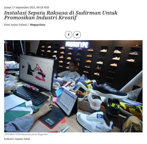 [Cek Fakta] Tugu Sepatu Dibuat untuk Orang yang Pernah Kecemplung Got? Ini Faktanya