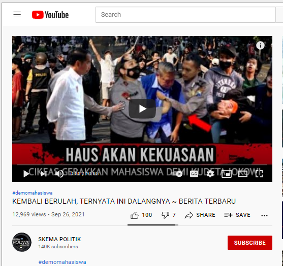 [Cek Fakta] Video Cikeas Gerakkan Mahasiswa Demi Kudeta Jokowi? Ini Faktanya