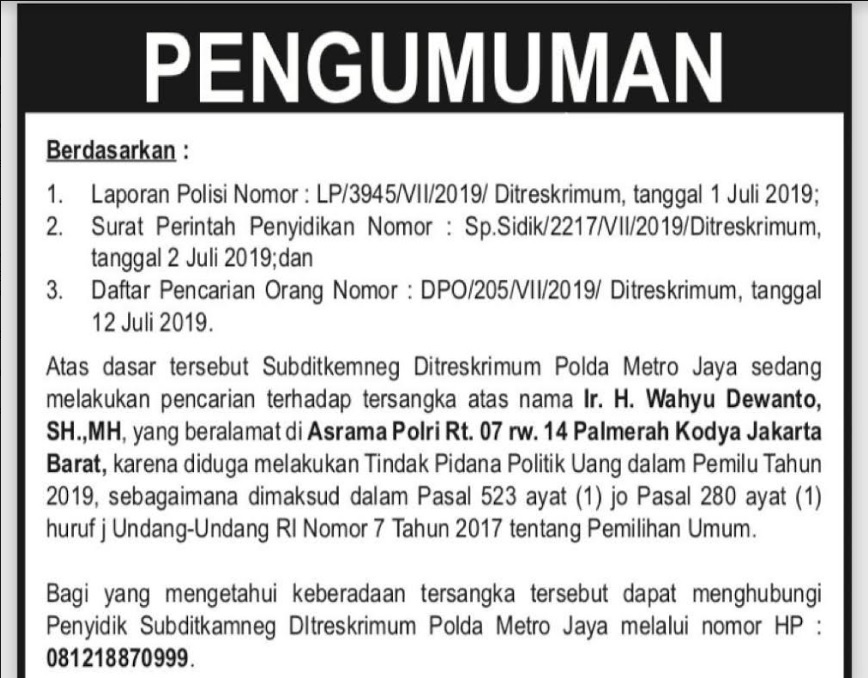 Selebaran Caleg Gerindra Buronan Polisi Hoaks Meskipun selebaran dan pamflet sangat mirip, ada perbedaan yang signifikan antara keduanya. selebaran caleg gerindra buronan polisi