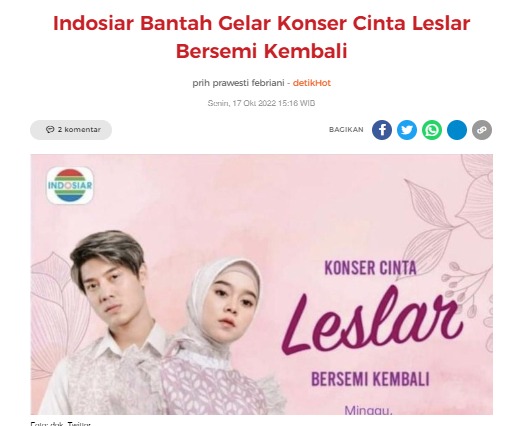 [Cek Fakta] Benarkah Rizky Billar - Lesti Kejora Gelar Konser dan Disiarkan TV Swasta? Ini Faktanya