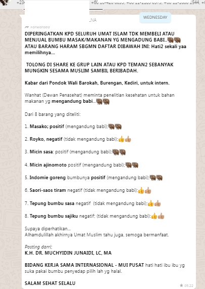 [Cek Fakta] Benarkah Ini Daftar Bumbu Masakan Mengandung Babi? Simak Faktanya