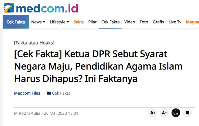 [Cek Fakta] Puan Sebut Negara Maju jika Pendidikan Agama Islam Dihapus? Ini Faktanya