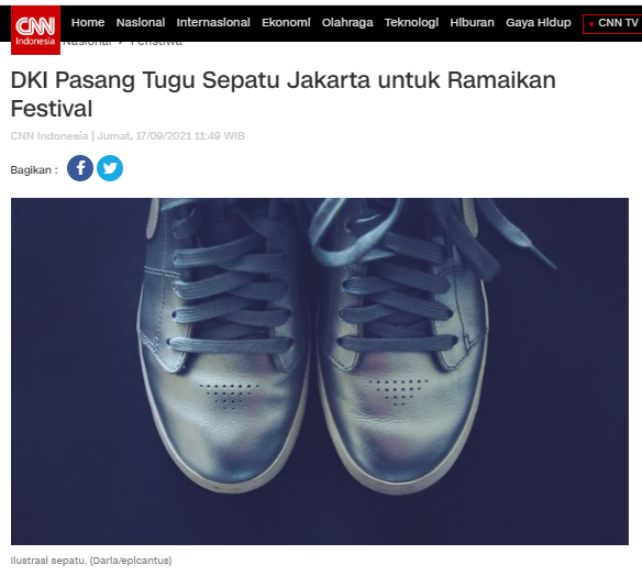[Cek Fakta] Benarkah Anies Baswedan Sedot APBD DKI Jakarta Bikin Tugu Sepatu? Ini Faktanya