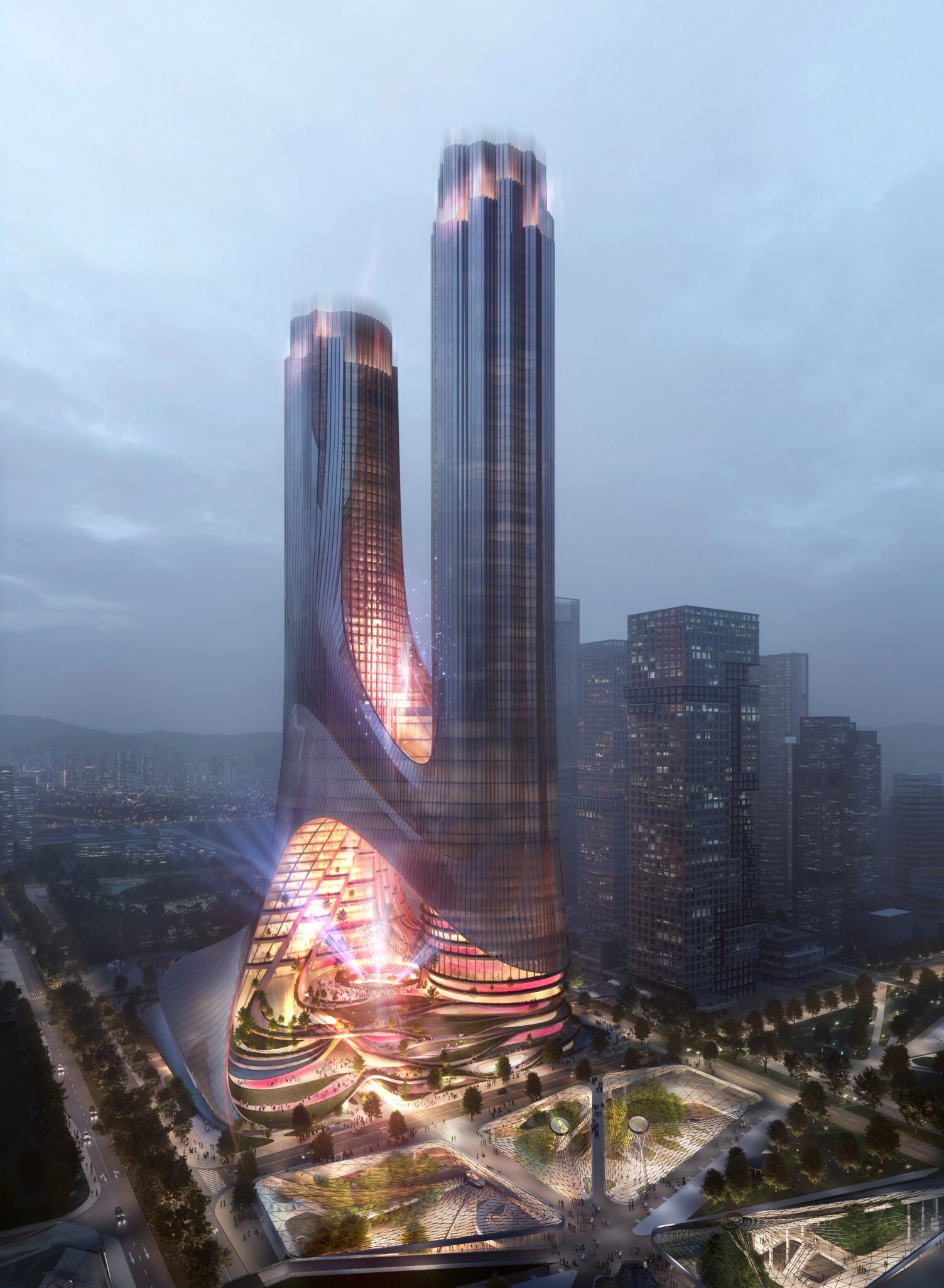 Megahnya Gedung 'Kembar' Tertinggi di Shenzhen