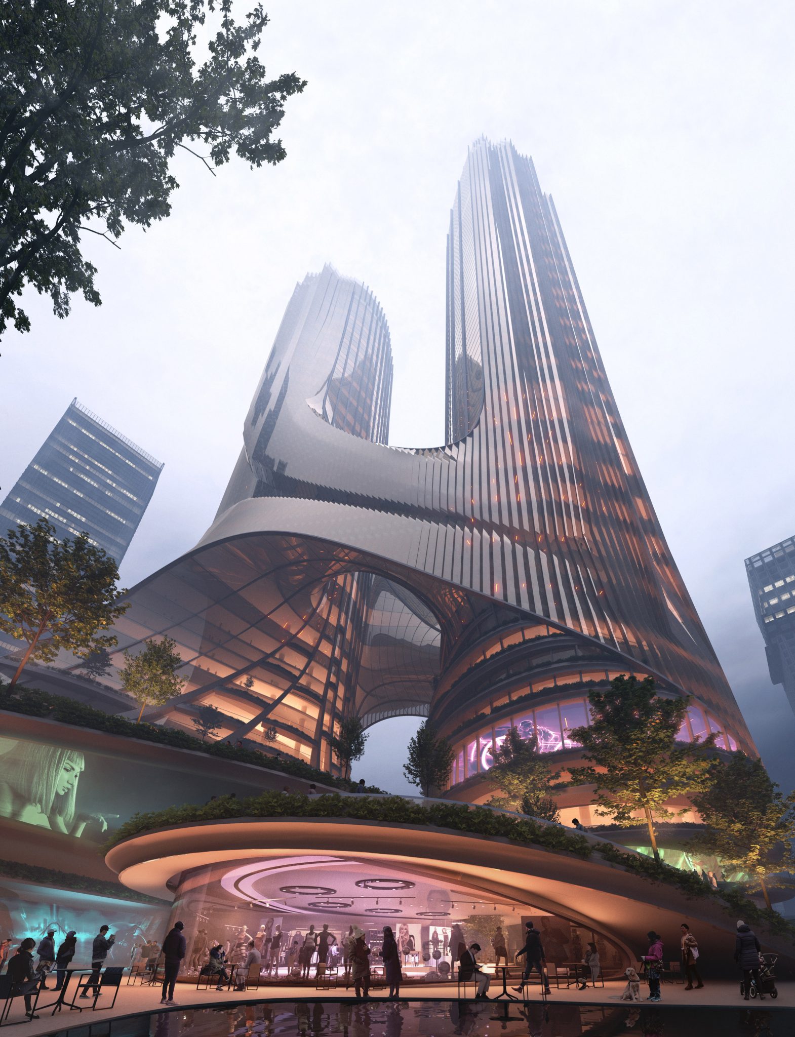 Megahnya Gedung 'Kembar' Tertinggi di Shenzhen