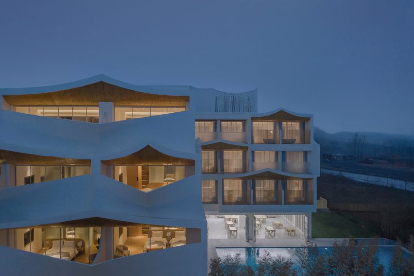 Desain Hotel Minimalis Serba Putih di Tiongkok