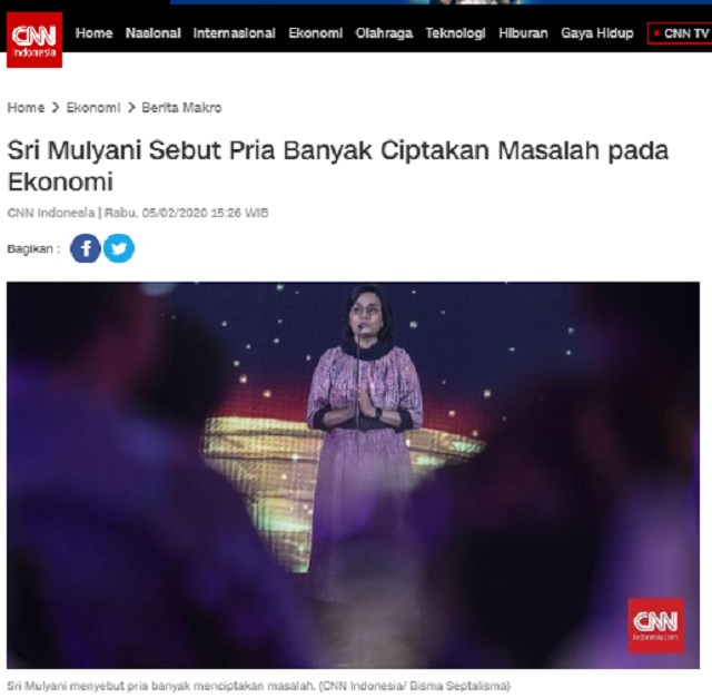 [Cek Fakta] Sri Mulyani Sebut Pria Kerempeng Banyak Ciptakan Masalah pada Ekonomi? Ini Faktanya