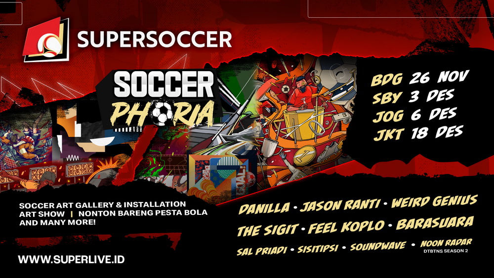 Jason Ranti hingga Weird Genius Bakal Meriahkan Soccerphoria