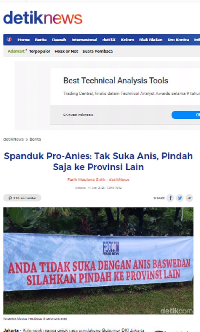 [Cek Fakta] Viral Spanduk 'Kalau Tidak Suka Jokowi Silakan Hengkang dari Indonesia'? Ini Faktanya