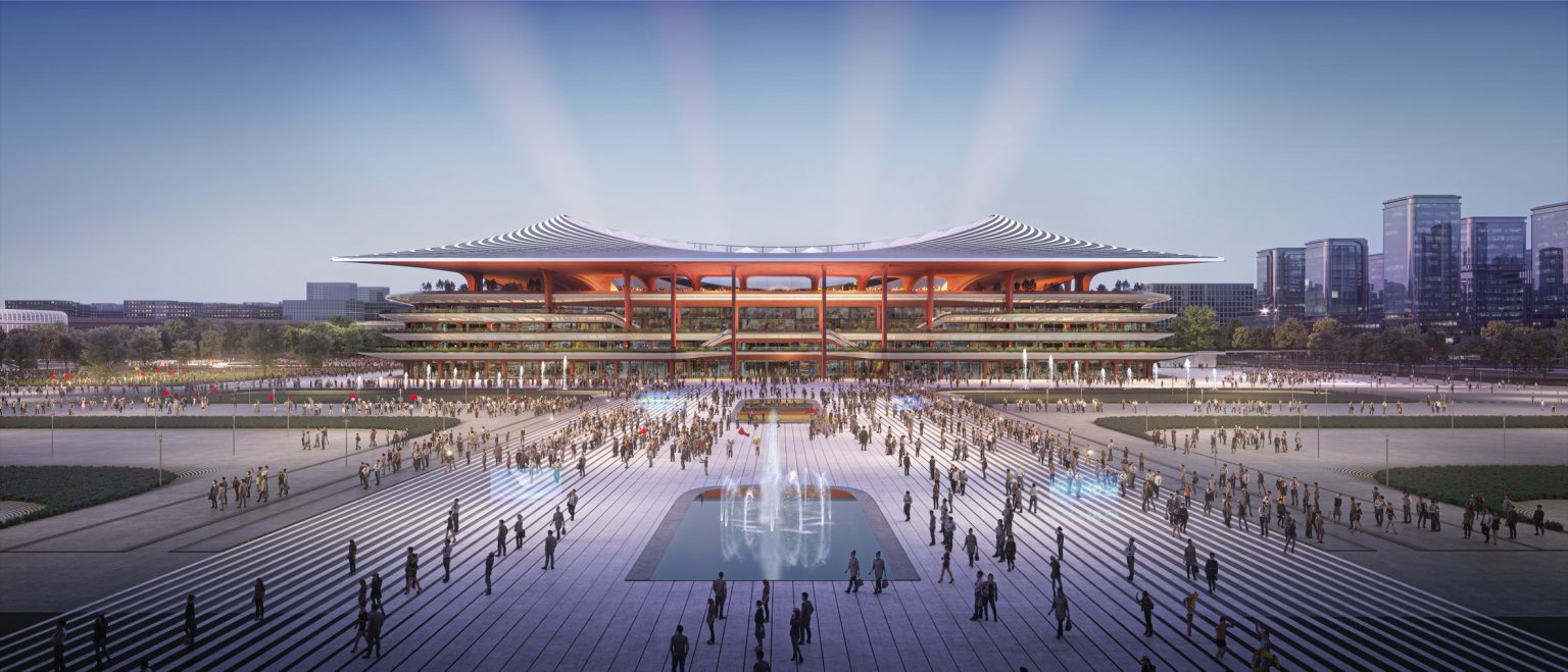 Desain Megah Stadion Sepak Bola di Tiongkok