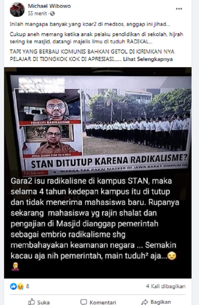 [Cek Fakta] Benarkah STAN Ditutup karena Isu Radikalisme? Simak Faktanya