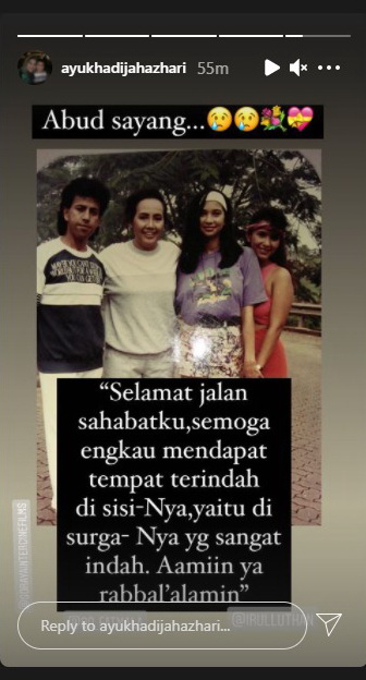 Wan Abud Meninggal, Ayu Azhari Berduka