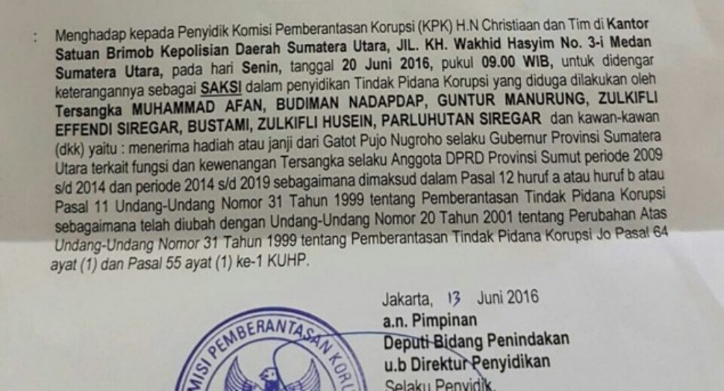 KPK Tetapkan 7 Anggota DPRD Sumut Tersangka