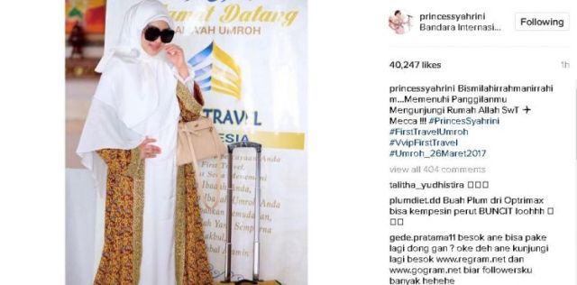 Artis dapat Umrah VIP Wajib Posting terkait First Travel 2 Kali Sehari