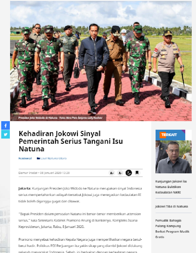 Jokowi ke Natuna untuk Syuting Film Titanik? Ini Faktanya