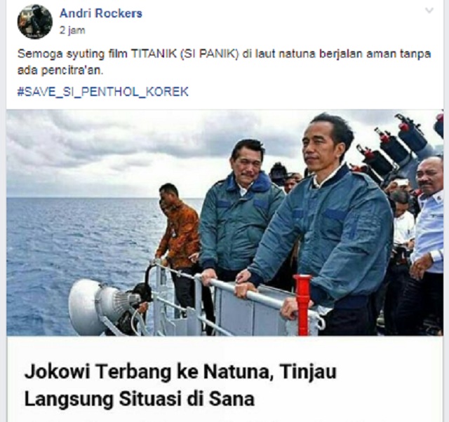 Jokowi ke Natuna untuk Syuting Film Titanik? Ini Faktanya