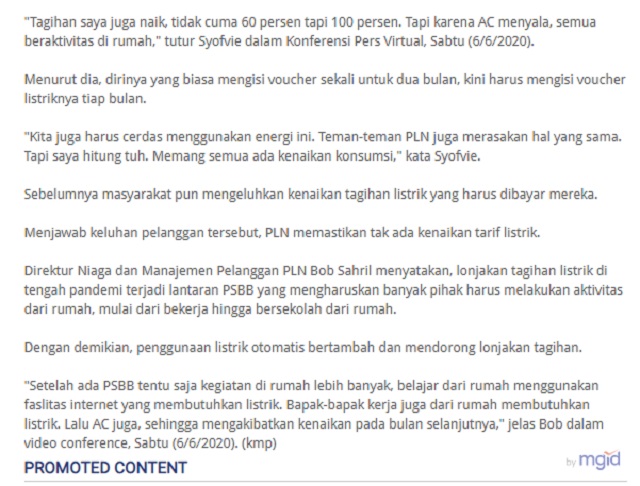 [Cek Fakta] Dirut PLN pun Terkejut, Tagihan Listrik di Rumahnya Naik 100 Persen? Ini Faktanya