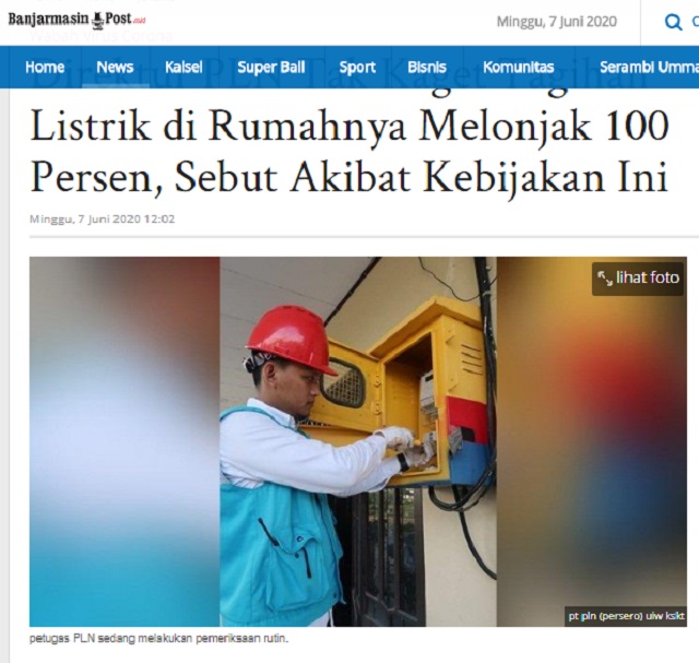 [Cek Fakta] Dirut PLN pun Terkejut, Tagihan Listrik di Rumahnya Naik 100 Persen? Ini Faktanya