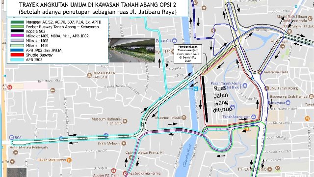 Jalan Jati Baru Tanah Abang Resmi Ditutup
