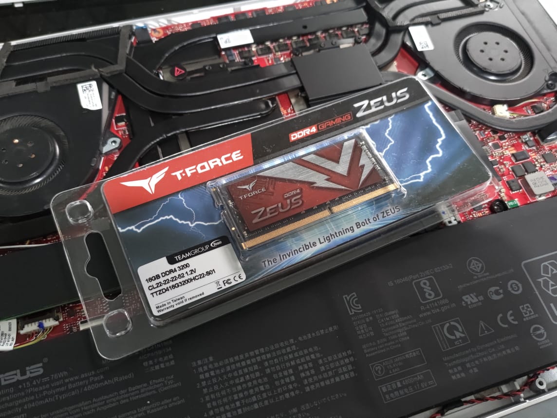Rasanya Upgrade RAM Laptop Pakai T-Force Zeus SO-DIMM DDR4