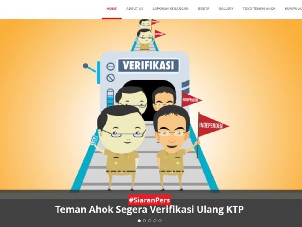 Teman Ahok: Parpol hanya sebagai Pengaman