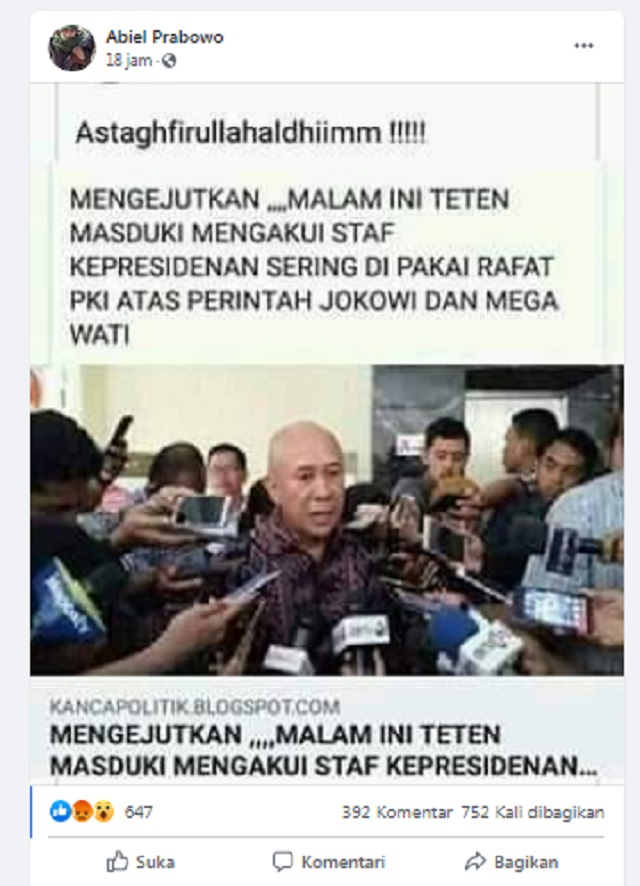 Kantor Staf Presiden Sering Dipakai Rapat PKI? Ini ...