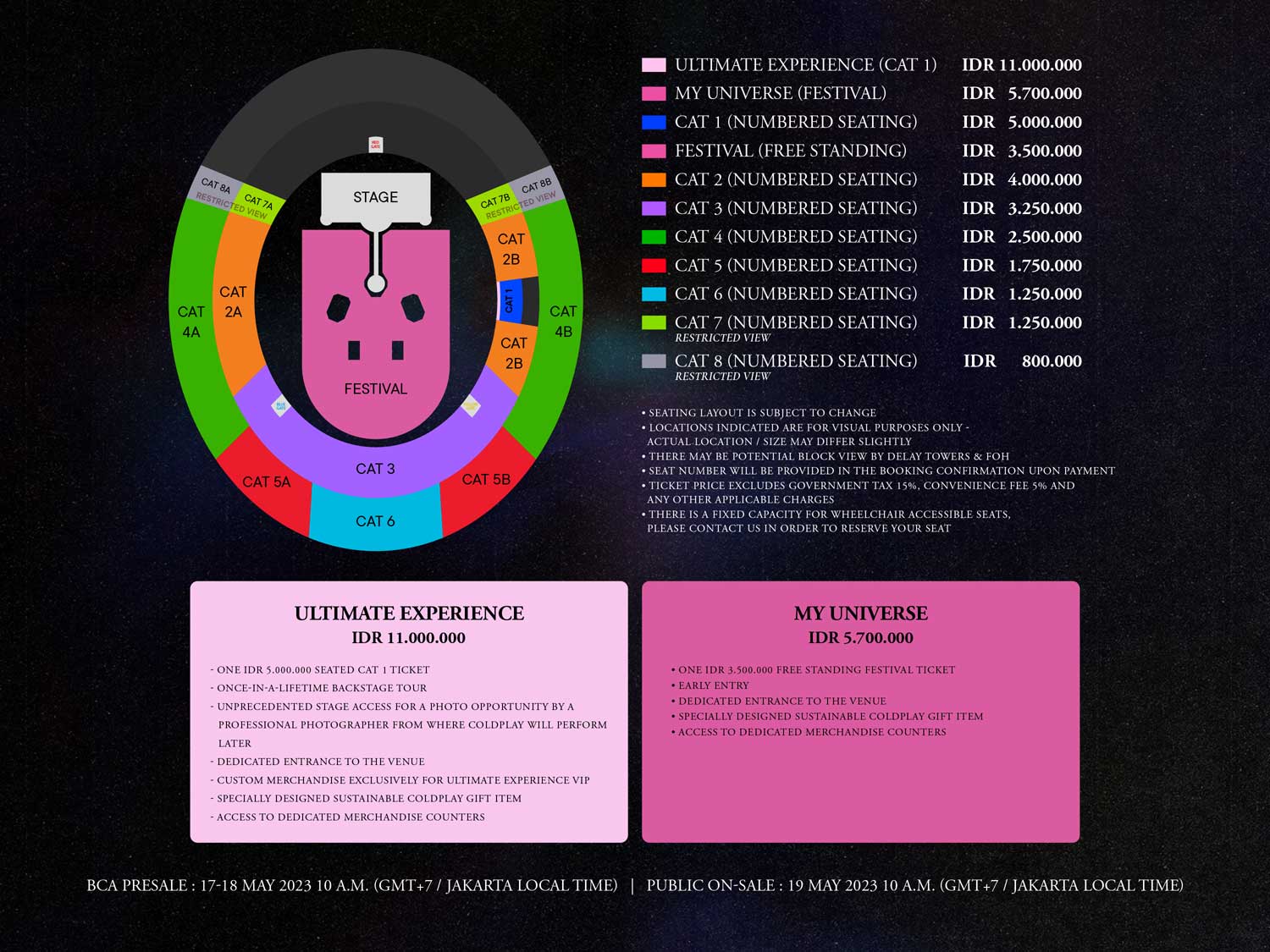 Tiket Coldplay Kategori Cat 6 Paling Cepat Ludes!
