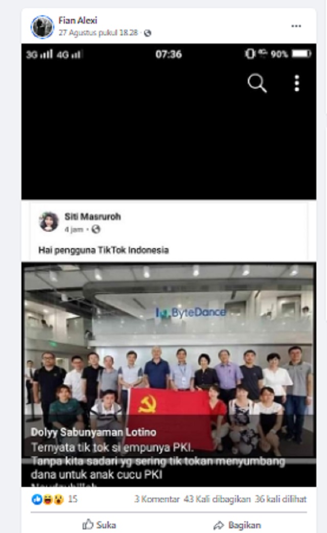 Cek Fakta Apakah Benar Tiktok Milik Pki Cek Faktanya