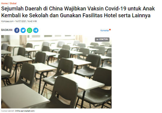 [Cek Fakta] Benarkah Tiongkok dan Rusia tak Wajibkan Vaksin Covid-19 ke Warganya? Ini Faktanya