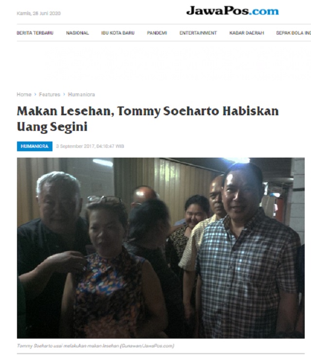 [Cek Fakta] Foto Penampakan Tommy Soeharto Biang Kerok Demo 212? Ini Faktanya